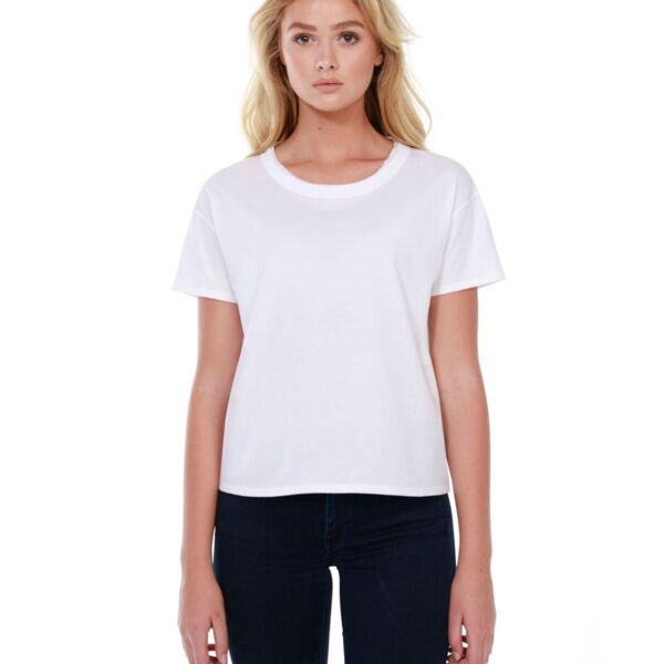 Ladies' Raw-Neck Boxy T-Shirt Thumbnail